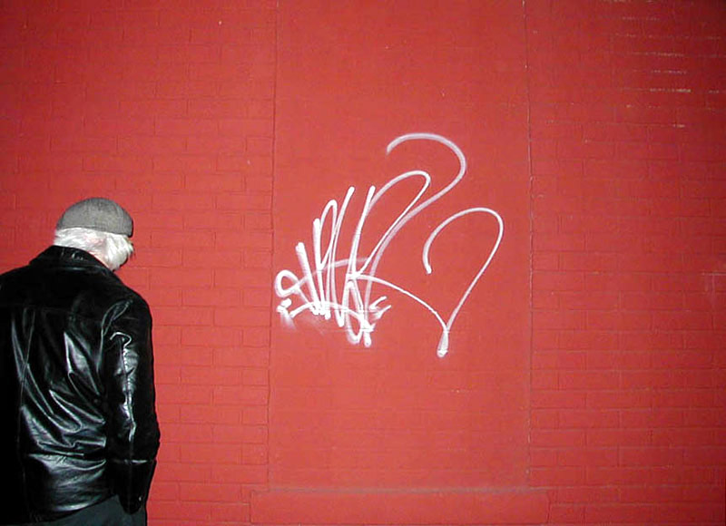 Man with Graffitti